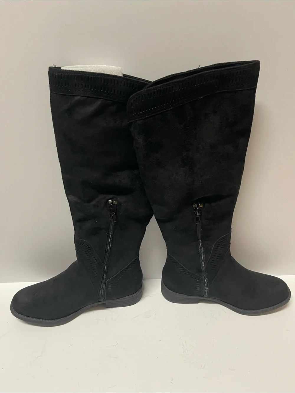 American Rag Women's Tamar Boots Black Micro Suede #kneehigh #suede